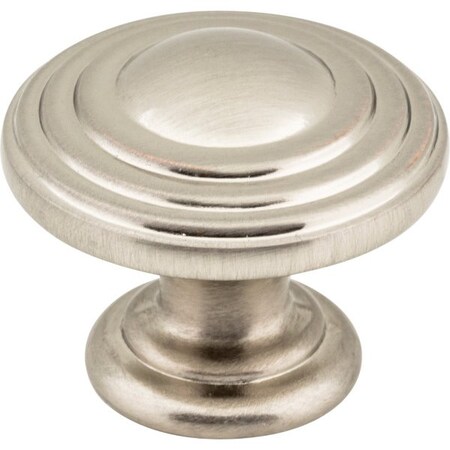 Jeffrey Alexander 1-1/4" Diameter Satin Nickel Stacked Bremen 2 Cabinet Knob 137SN
